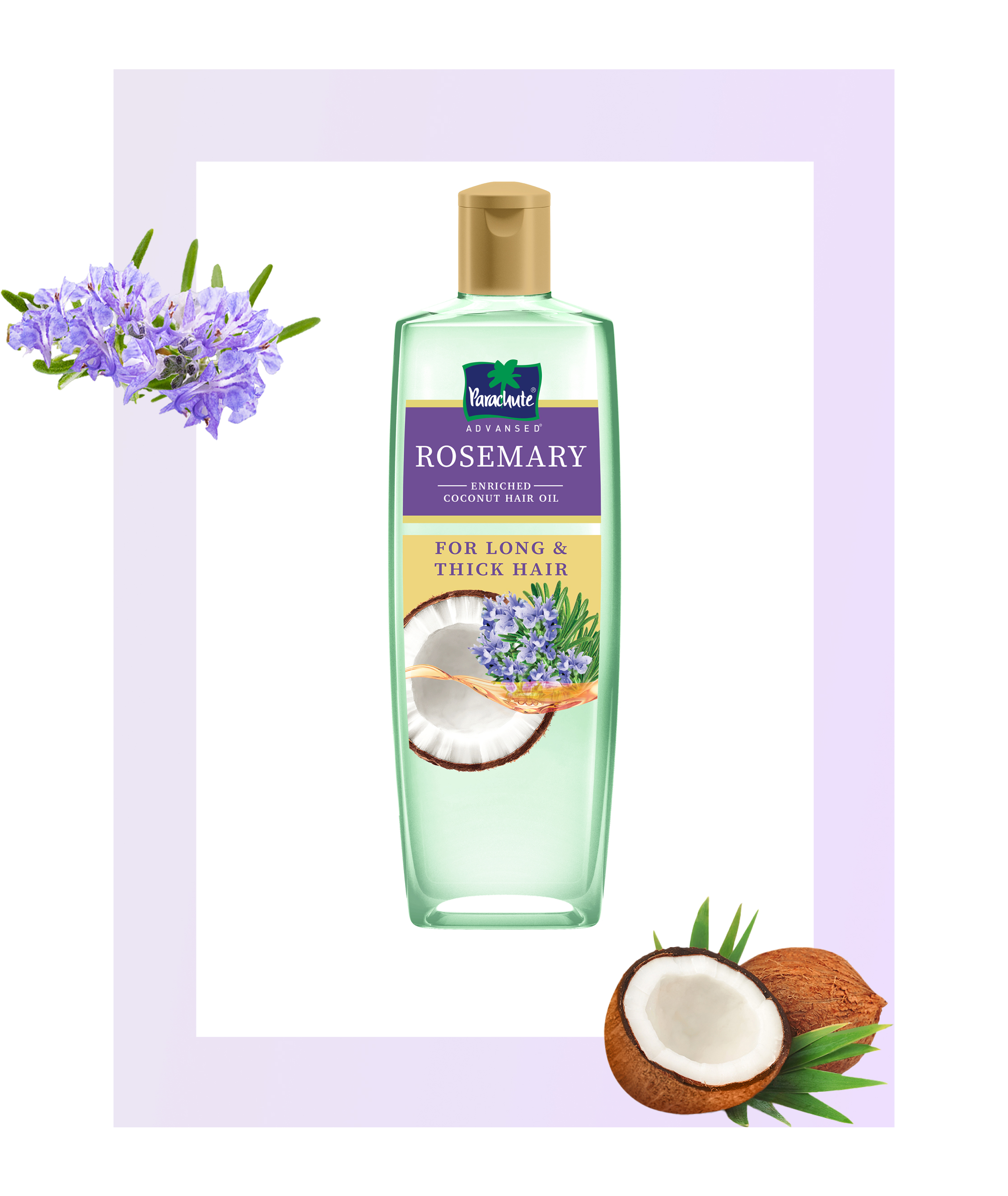 Parachute Advansed Rosemary hair oil with ingredients