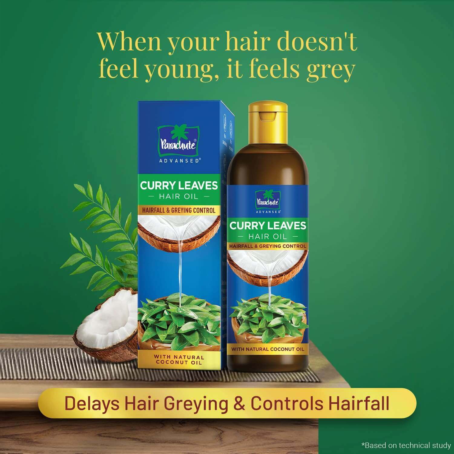 Buy The Parachute Advansed Curry Leaves And Coconut Hair Oil Now!