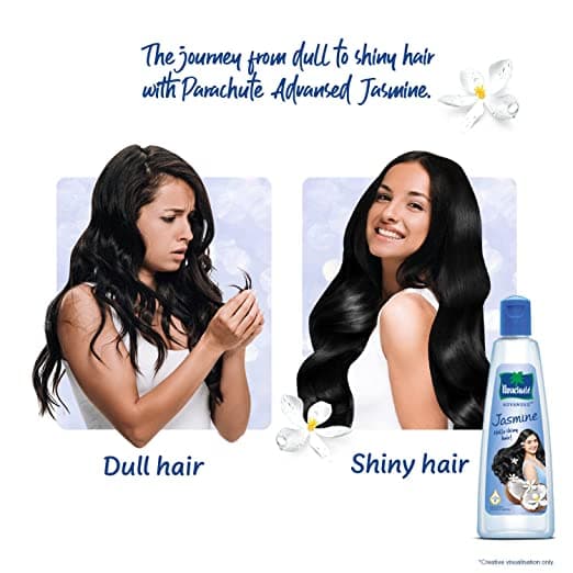 Parachute Advansed Jasmine Hair Oil - Before After Image