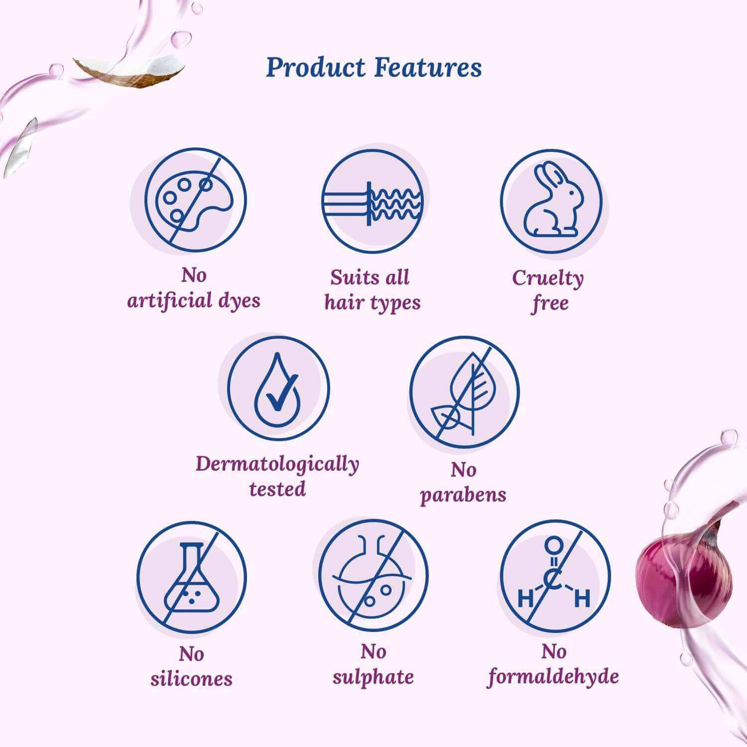 Parachute Advansed Onion Hair Oil Features